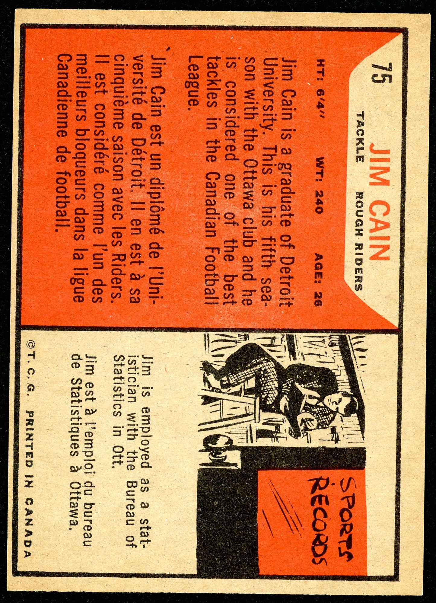 1965 Topps #075 Jim Cain