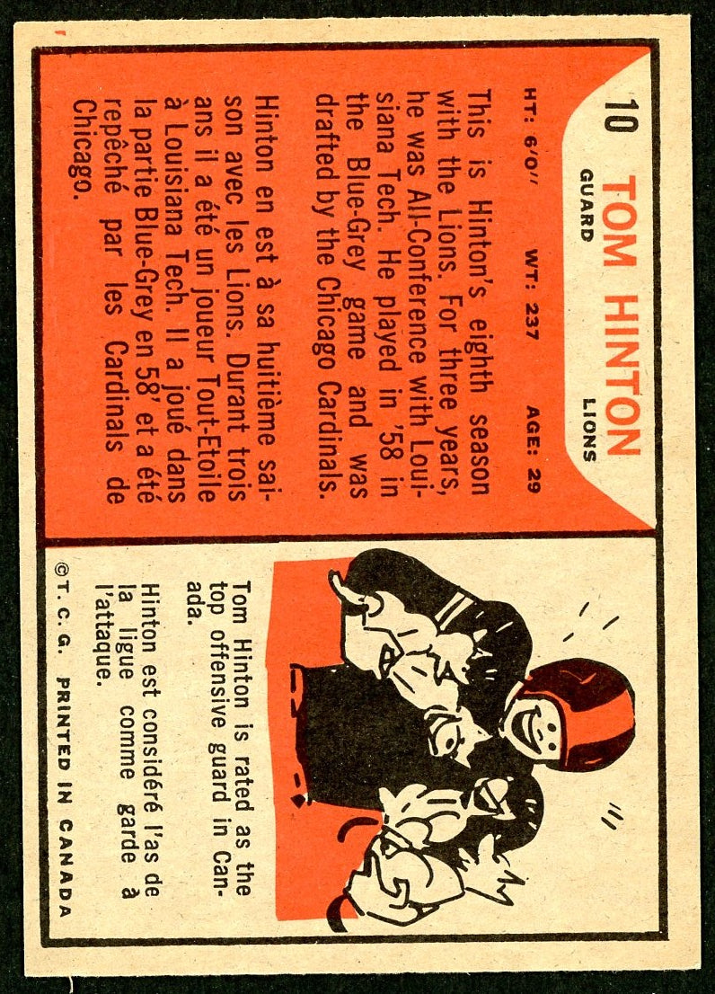 1965 Topps #010 Tom Hinton HOF