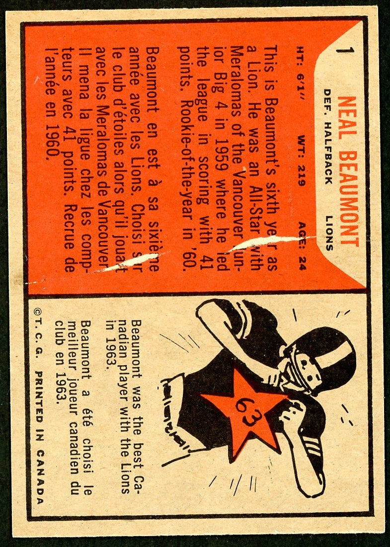 1965 Topps #001 Neal Beaumont
