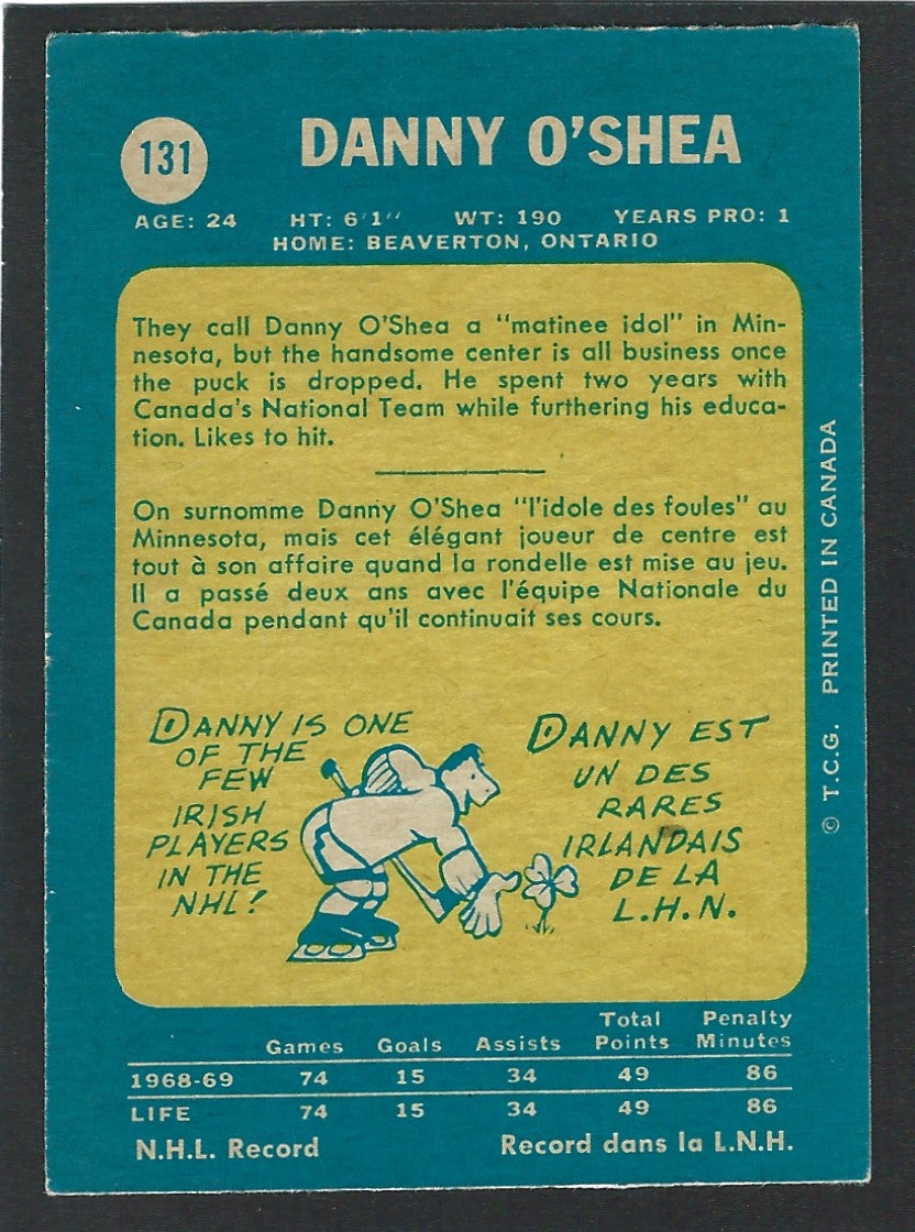 1969 O-Pee-Chee #131 Danny O'Shea