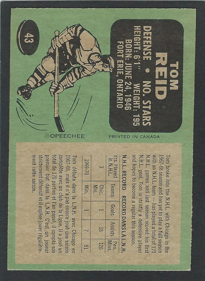 1970 O-Pee-Chee #043 Tom Reid