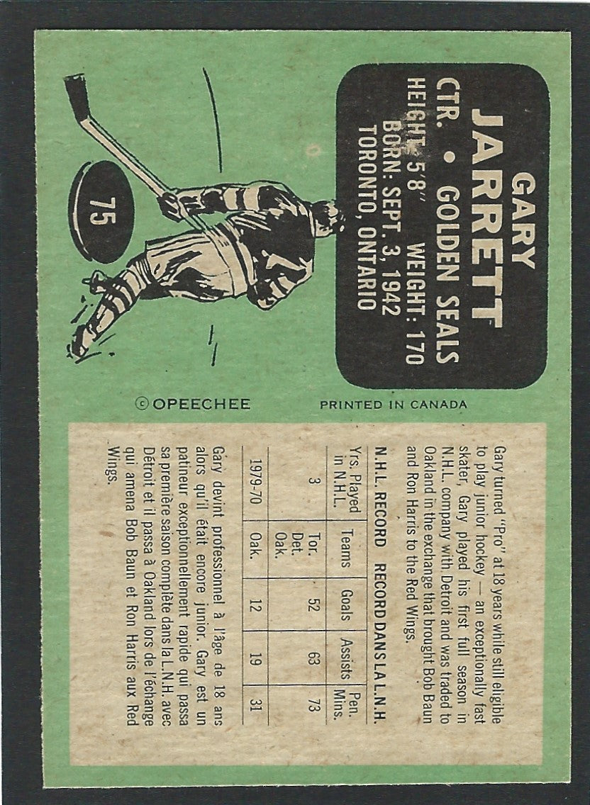 1970 O-Pee-Chee #075 Gary Jarrett