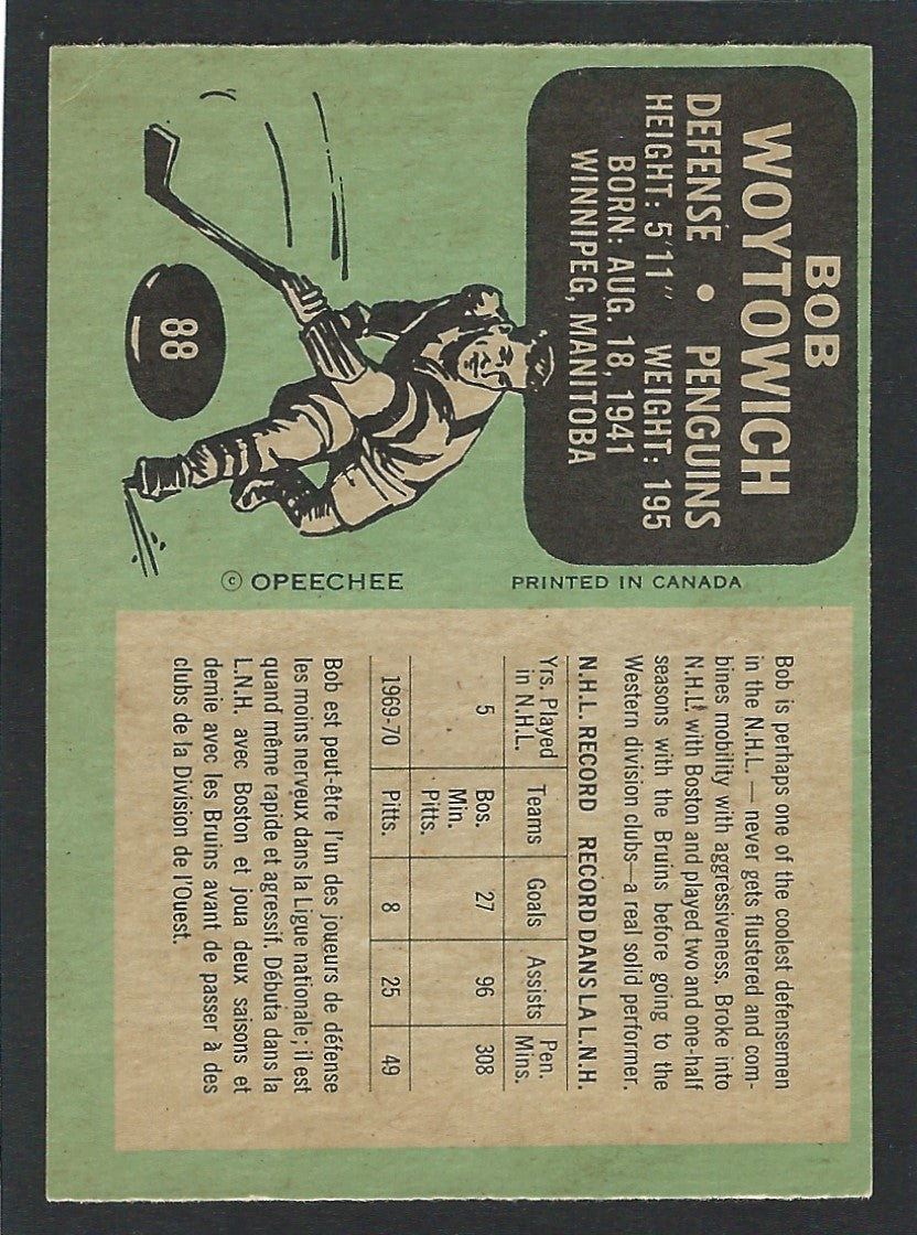 1970 O-Pee-Chee #088 Bob Woytowich