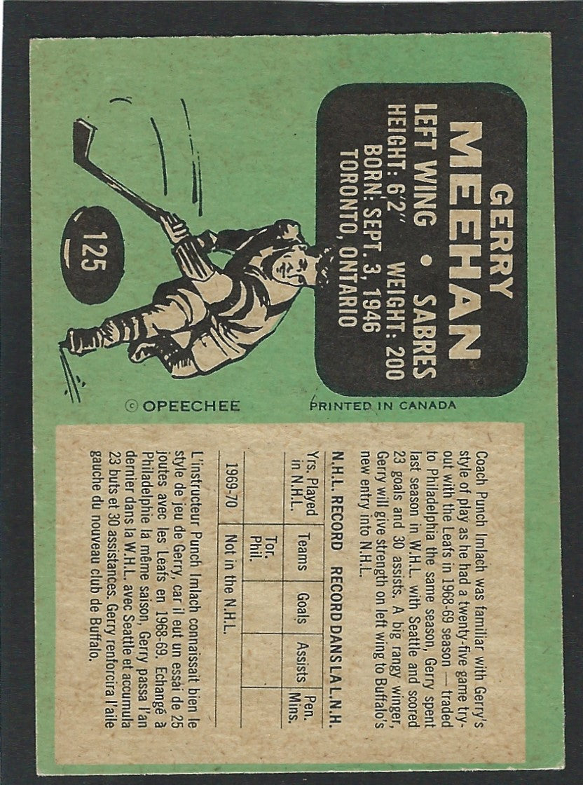 1970 O-Pee-Chee #125 Gerry Meehan
