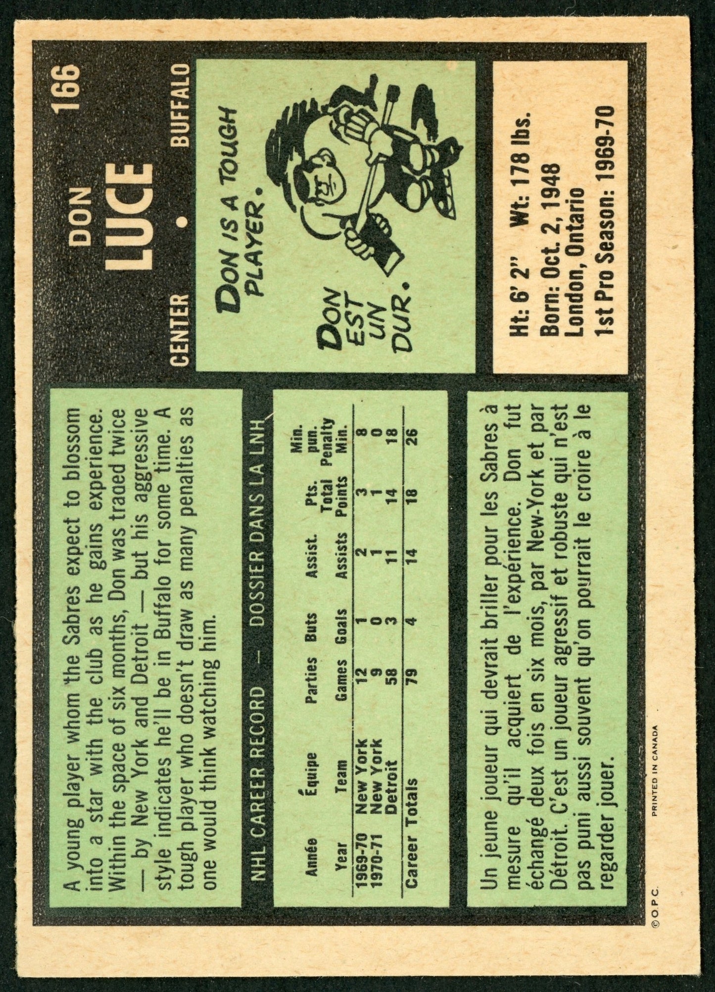 1971 O-Pee-Chee #166 Don Luce