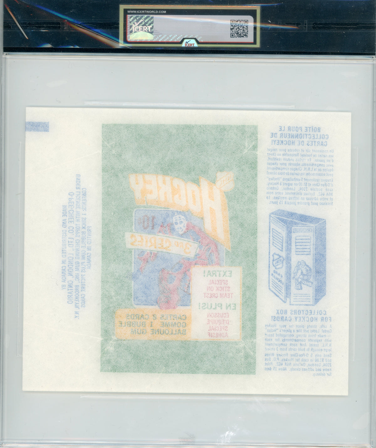 1972 O-Pee-Chee #NNO Wrapper Series 3 iCert 5.5
