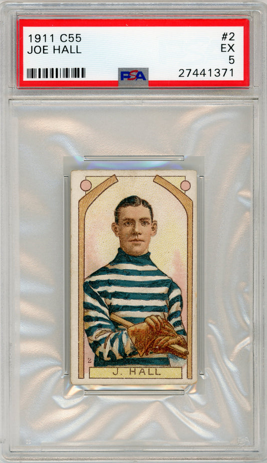 1911 C55 #02 Joe Hall RC HOF PSA 5