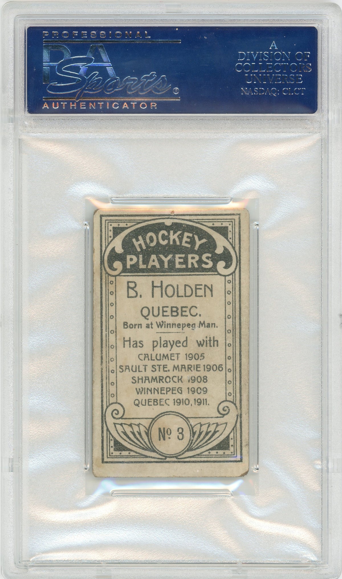 1911 C55 #03 Barney Holden PSA 4