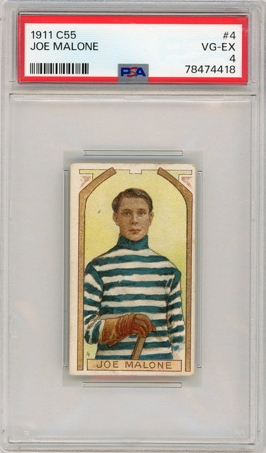 1911 C55 #04 Joe Malone RC HOF PSA 4