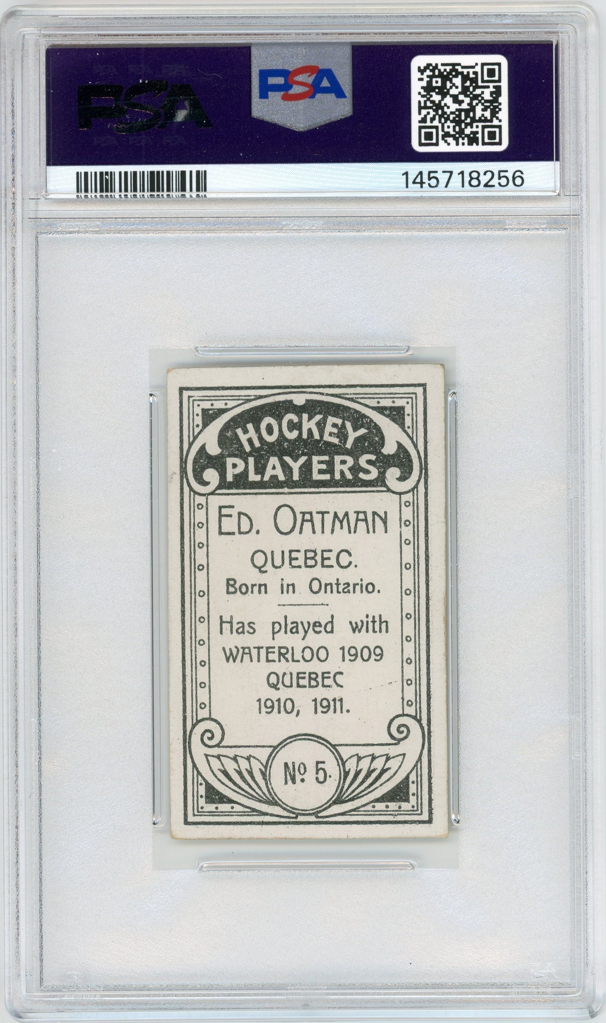 1911 C55 #05 Ed Oatman RC PSA 2