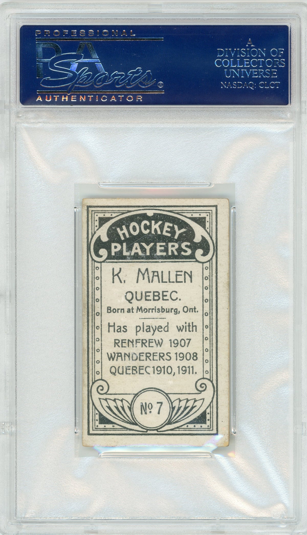 1911 C55 #07 Ken Mallen PSA 5