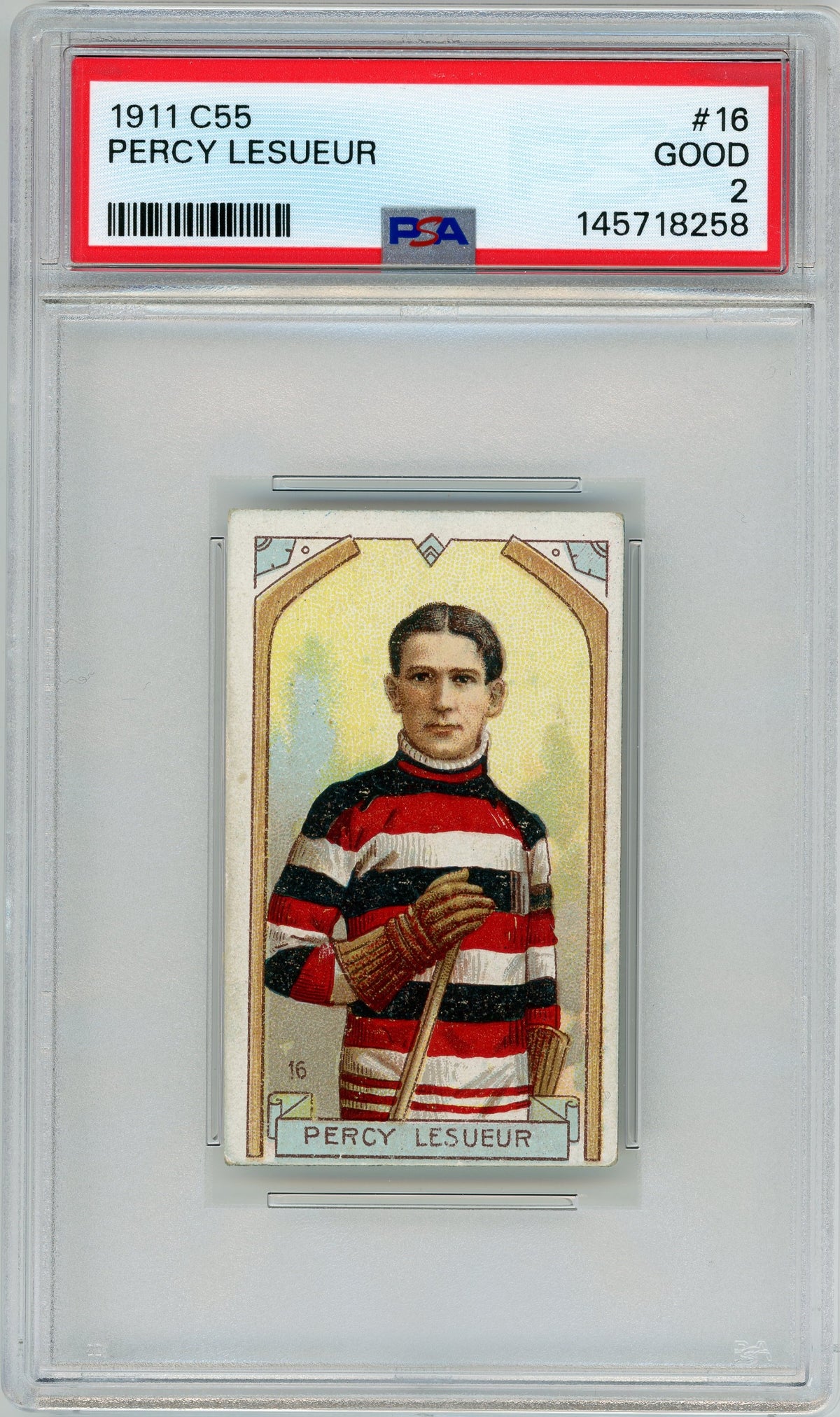 1911 C55 #16 Percy Leuseur HOF PSA 2