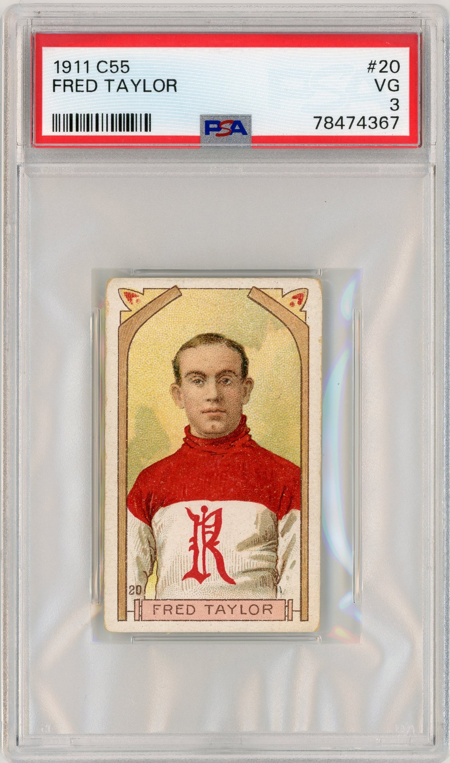 1911 C55 #20 Fred Taylor HOF PSA 3