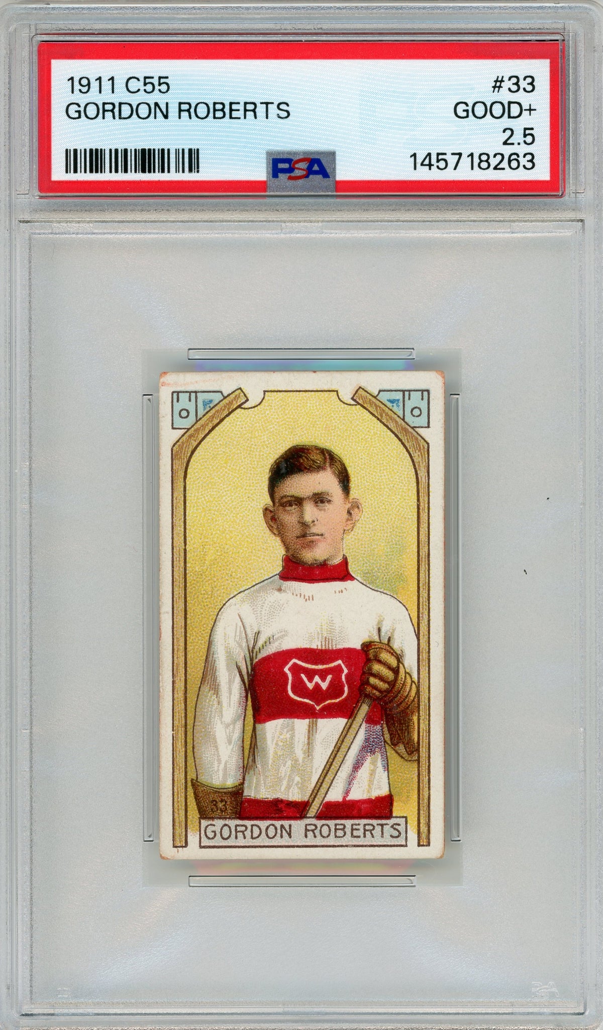 1911 C55 #33 Gordie Roberts HOF PSA 2.5