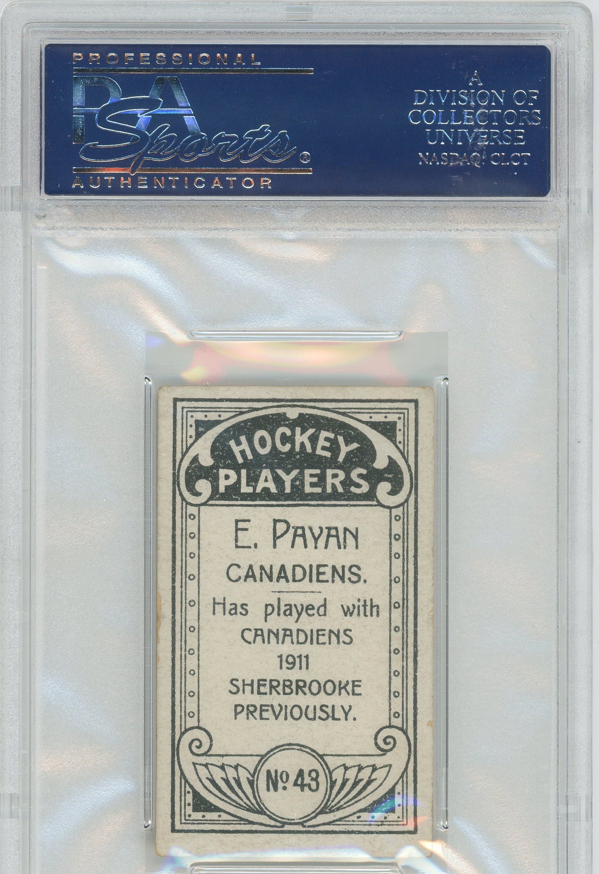 1911 C55 #43 Eugene Payan RC PSA 4.5