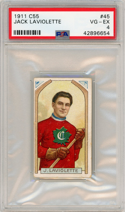 1911 C55 #45 Jack Laviolette HOF PSA 4