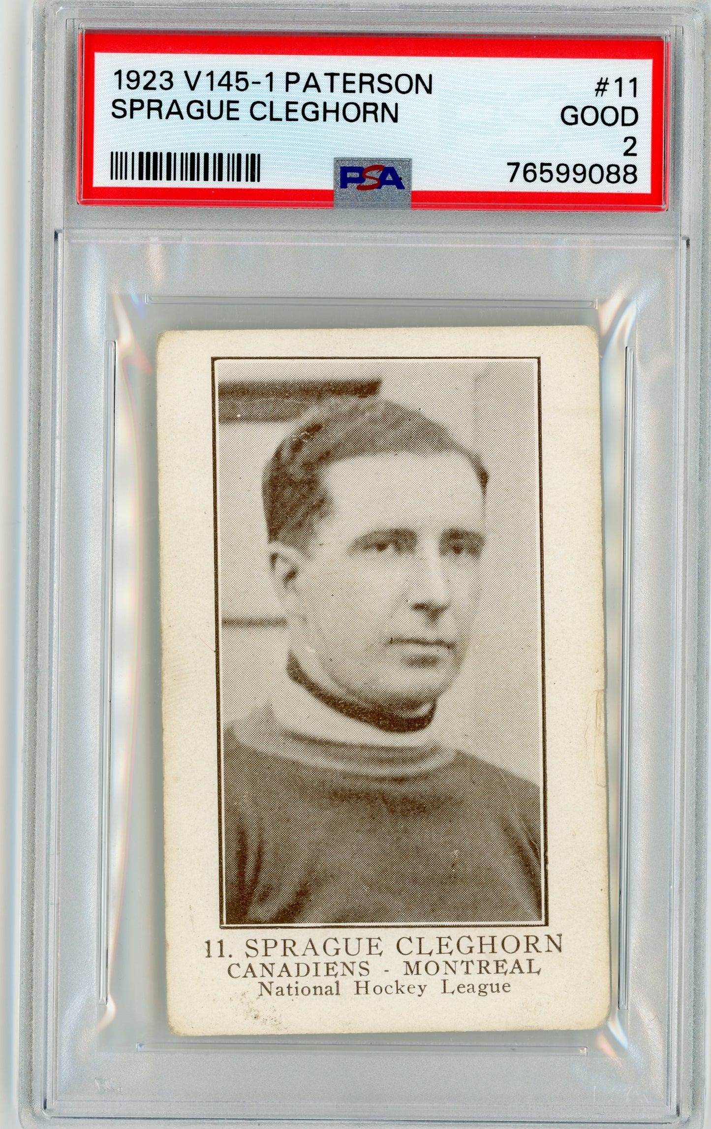 1933 V145-1 Paterson #11 Sprague Cleghorn HOF