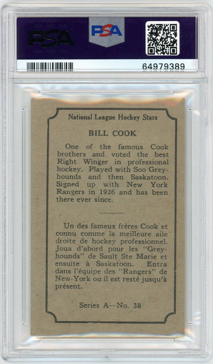 1933 V304A O-Pee-Chee #38 Bill Cook HOF PSA 2