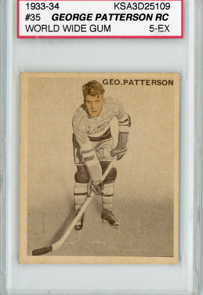 1933 V357 World Wide Gum Ice Kings #35 George Patterson KSA 5