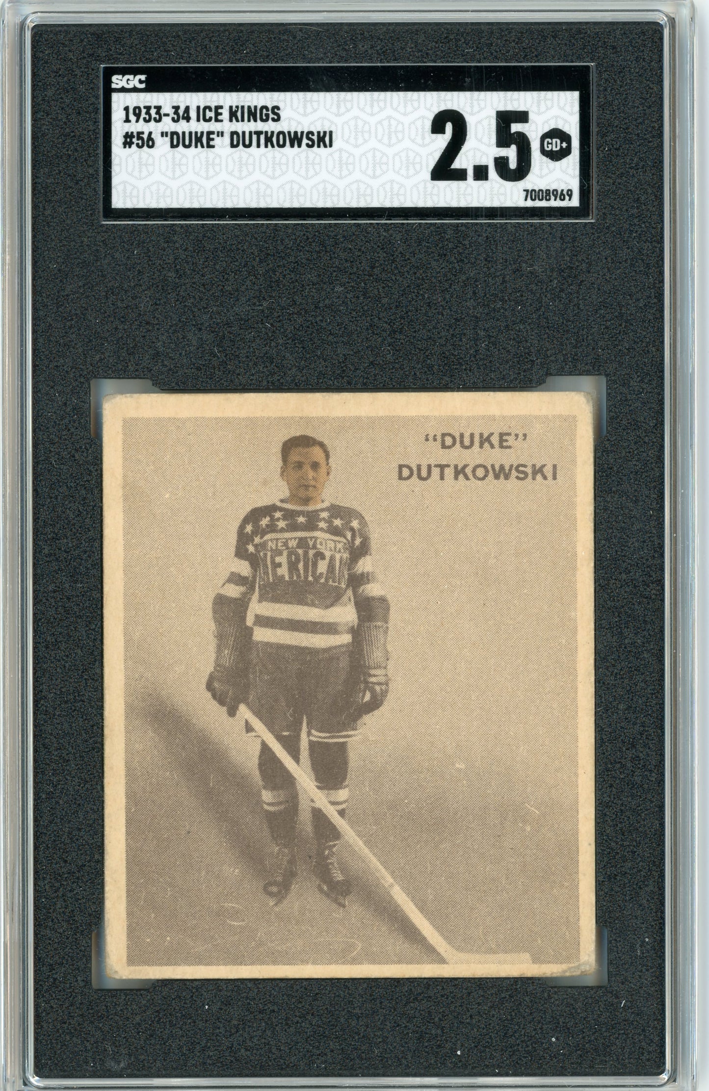 1933 V357 World Wide Gum Ice Kings #56 Duke Dutkowski SGC 2.5