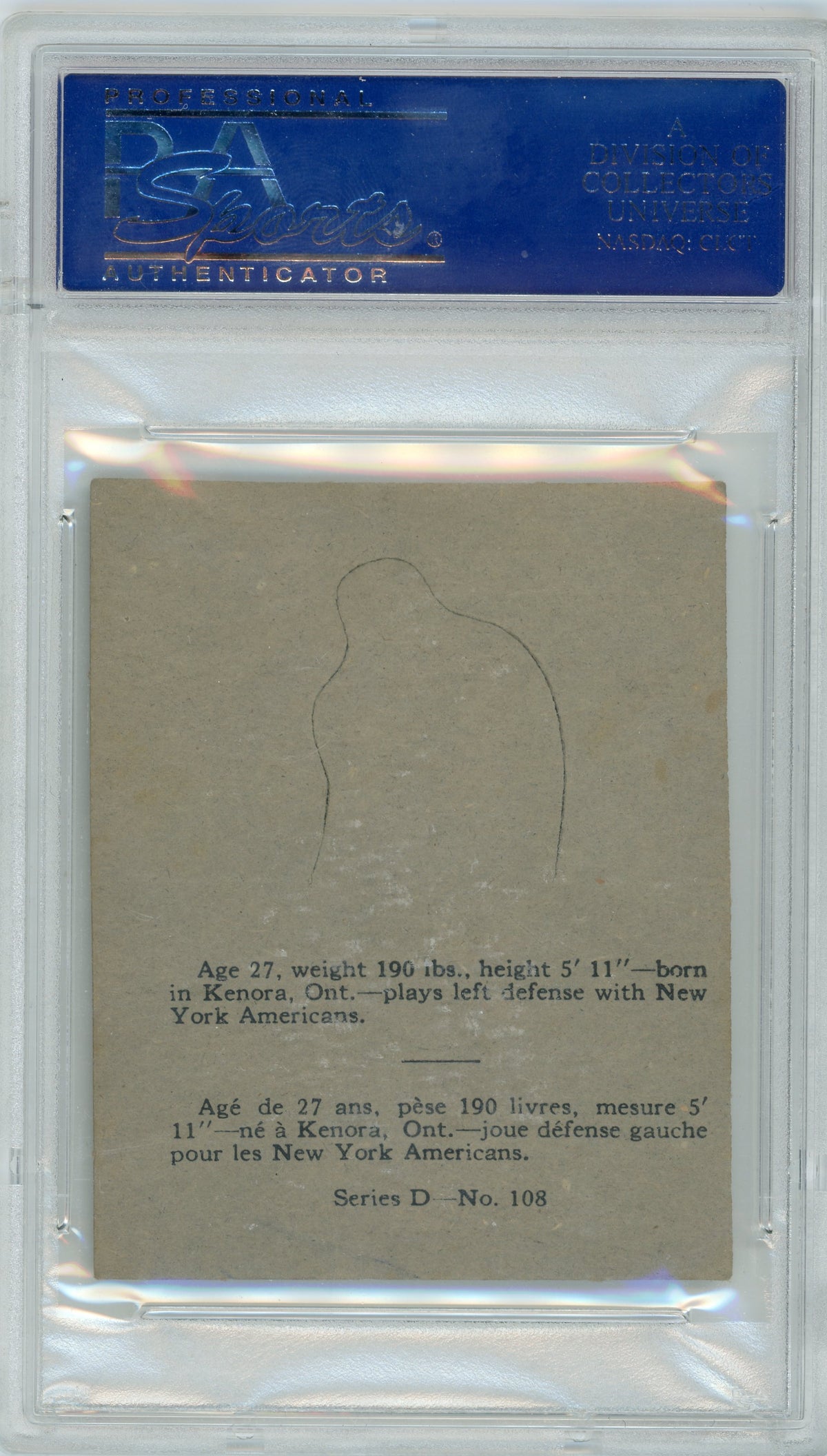 1936 V304D O-Pee-Chee #108 John Gallagher PSA 4