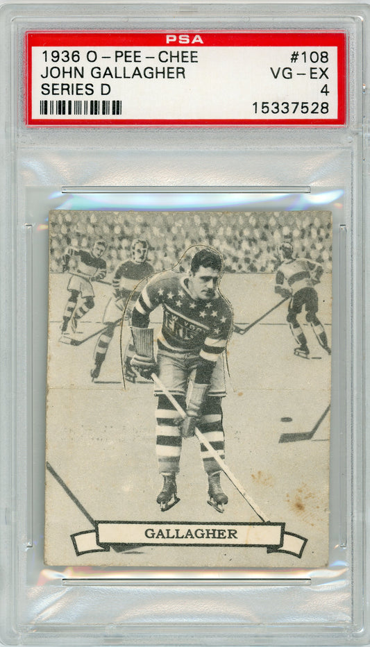 1936 V304D O-Pee-Chee #108 John Gallagher PSA 4