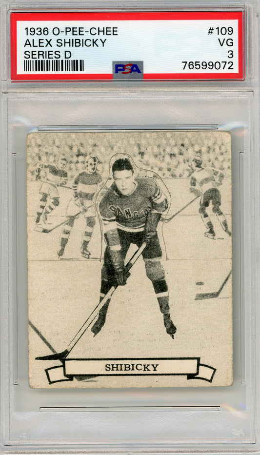 1936 V304D O-Pee-Chee #109 Alex Shibicky RC PSA 3