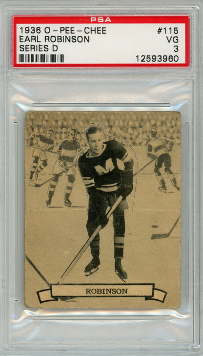1936 V304D O-Pee-Chee #115 Earl Robinson PSA 3