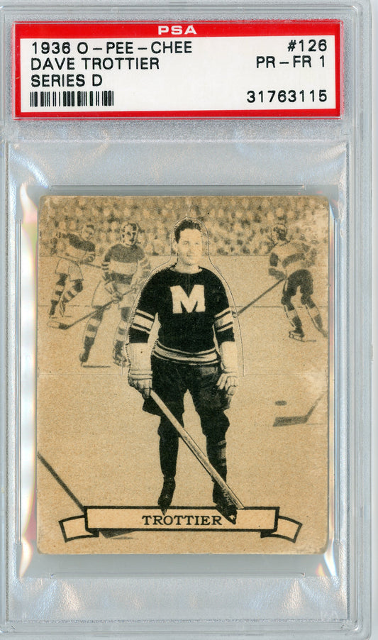 1936 V304D O-Pee-Chee #126 Dave Trottier PSA 1