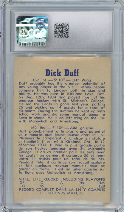 1957 Parkhurst #03 Dick Duff CGC 4.5