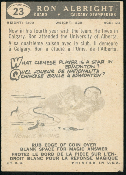 1959 Topps #23 Ron Albright RC