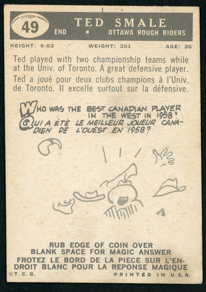 1959 Topps #49 Ted Smale
