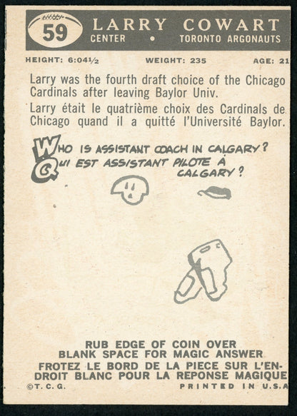 1959 Topps #59 Larry Cowart RC