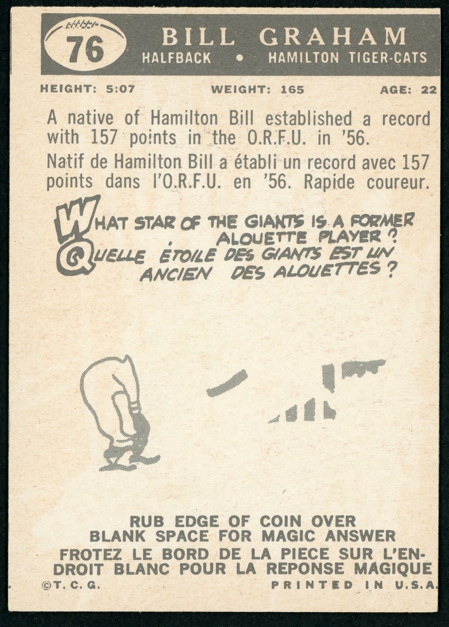 1959 Topps #76 Bill Graham RC