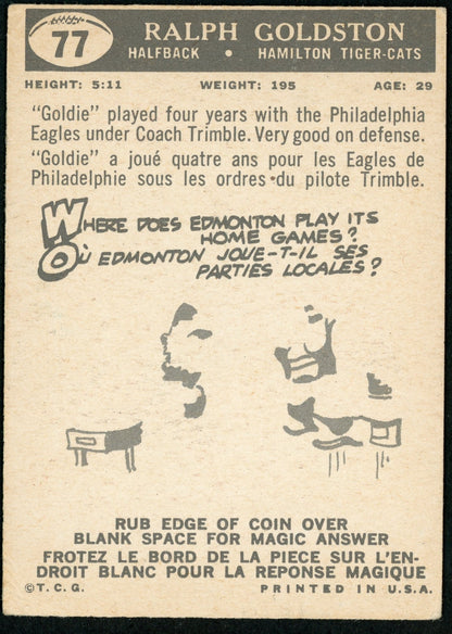 1959 Topps #77 Ralph Goldston RC