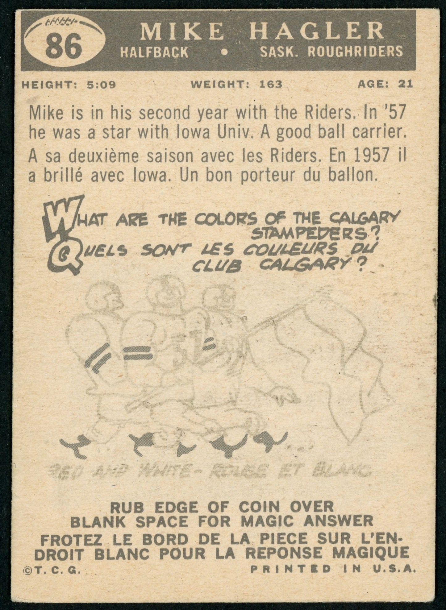 1959 Topps #86 Mike Hagler RC