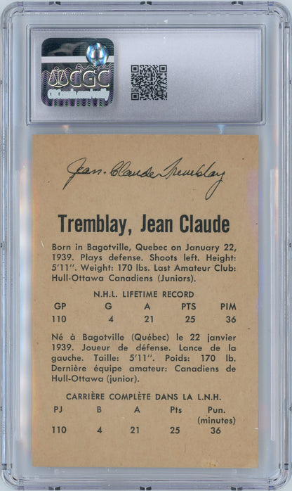 1962 Parkhurst #54 J.C. Tremblay RC CGC 6