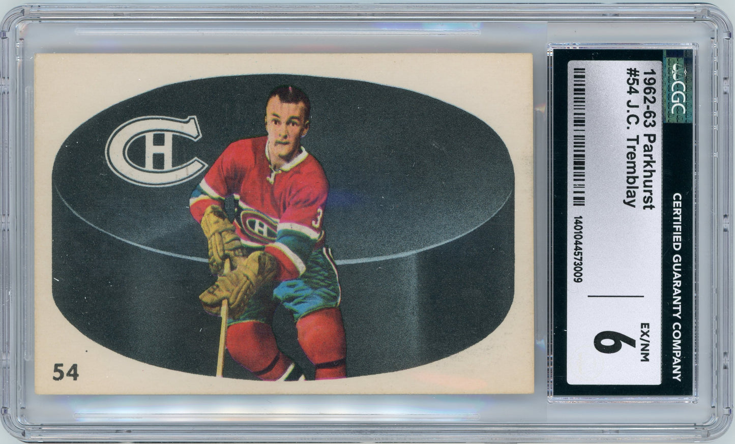 1962 Parkhurst #54 J.C. Tremblay RC CGC 6