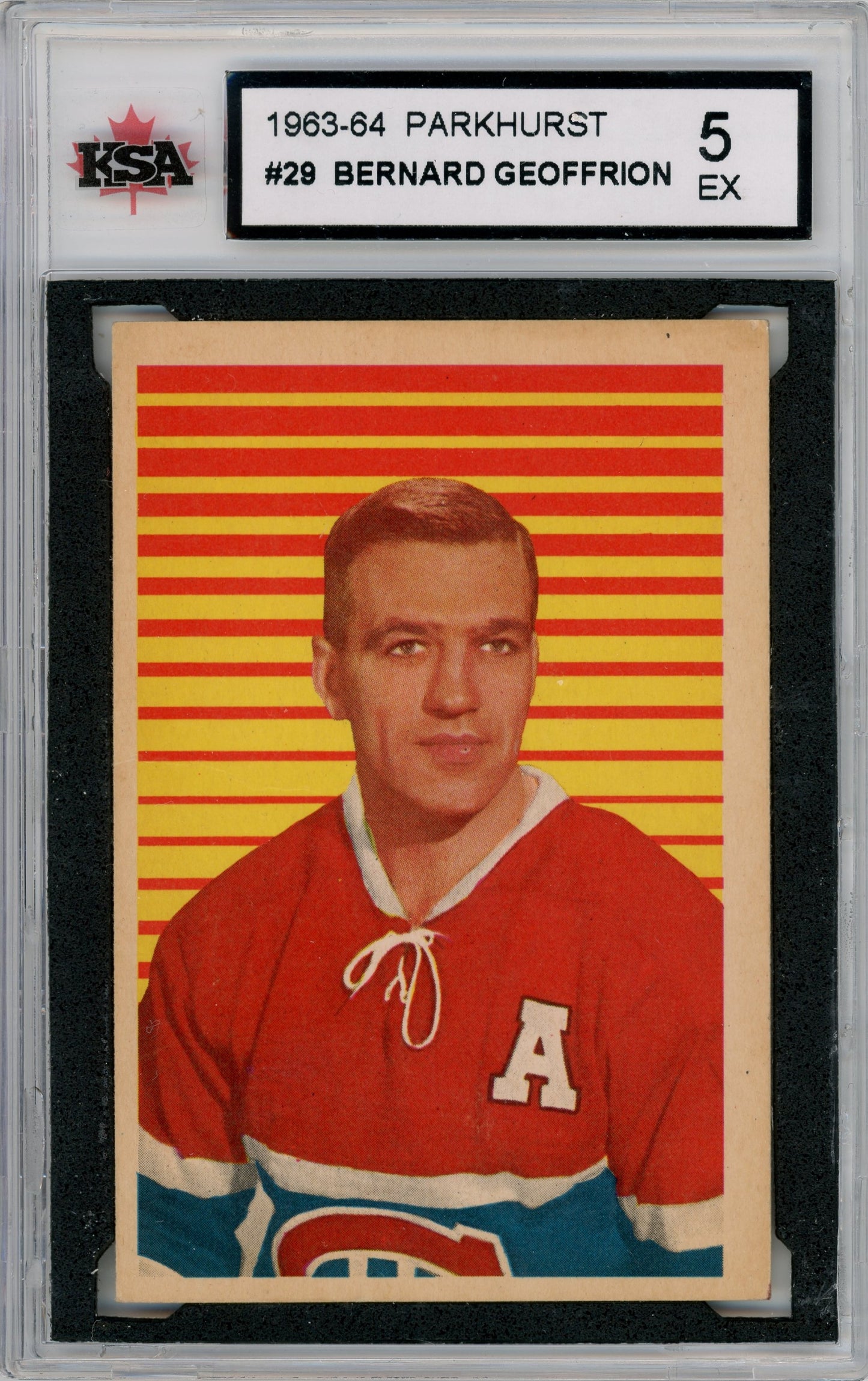 1963 Parkhurst #29 Bernie Geoffrion KSA 5 HOF