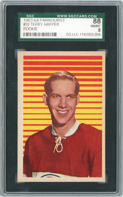 1963 Parkhurst #32 Terry Harper SGC 8 RC