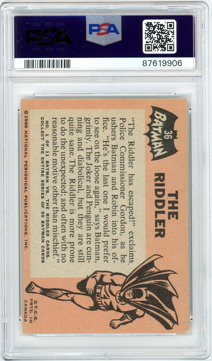 1966 O-Pee-Chee #36 Batman Black Bat "The Riddler" PSA 6