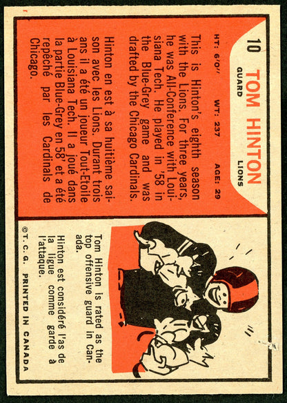 1965 Topps #010 Tom Hinton HOF