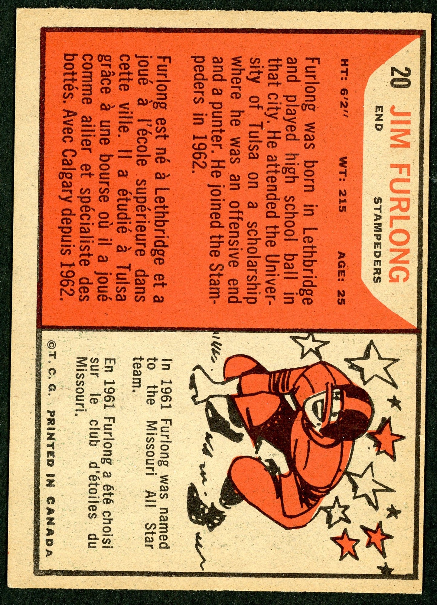 1965 Topps #020 Jim Furlong