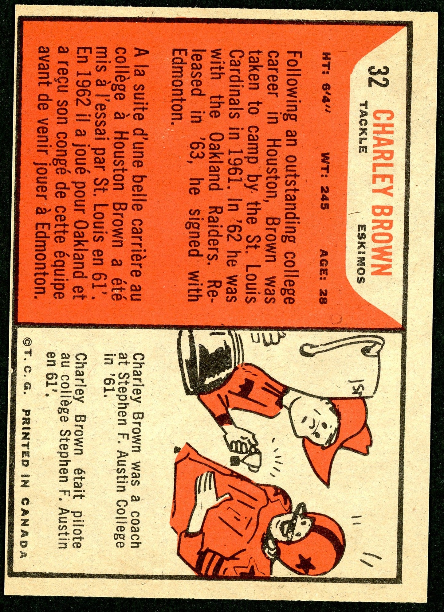 1965 Topps #032 Charley Brown RC