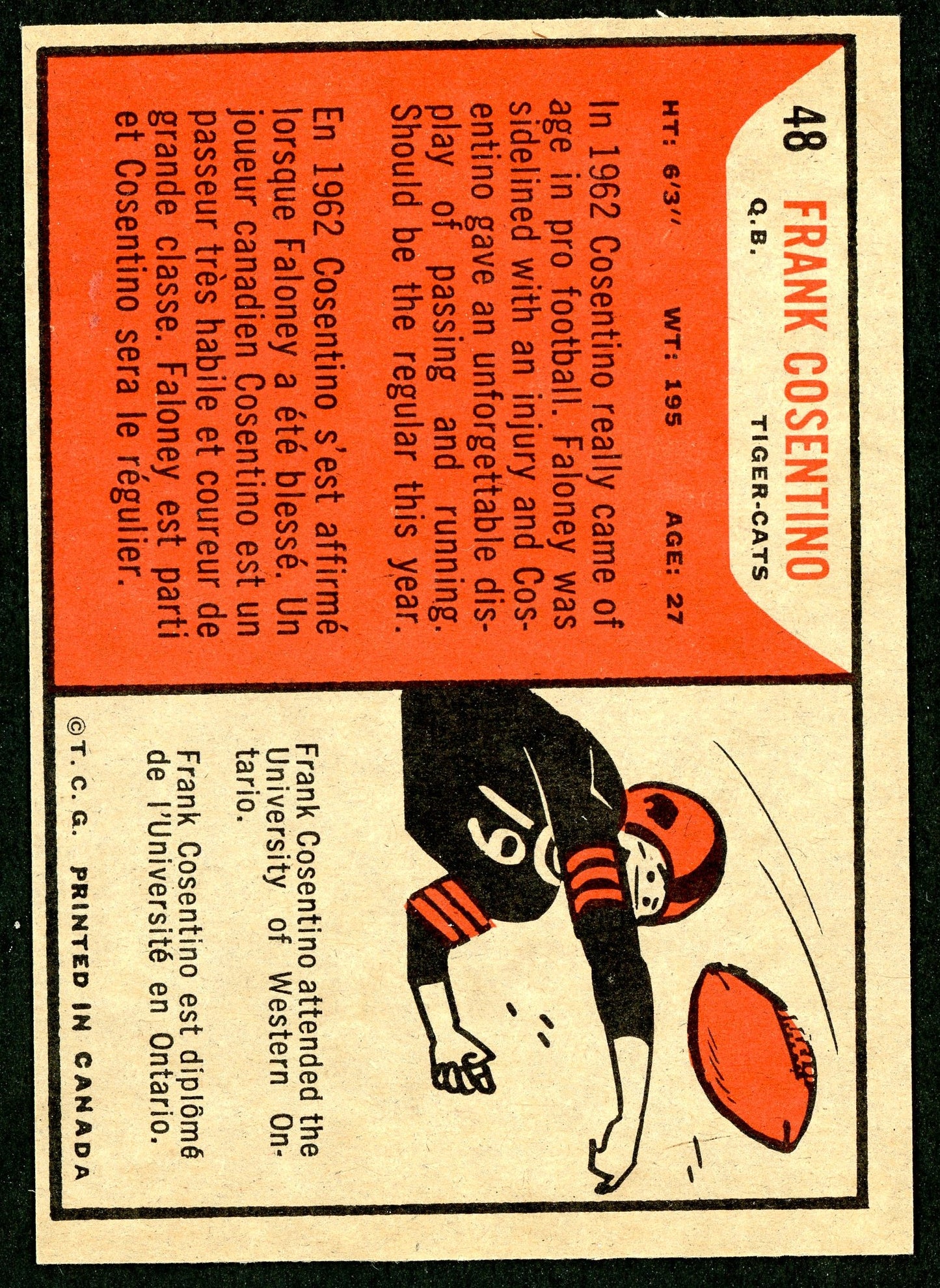 1965 Topps #048 Frank Cosentino HOF