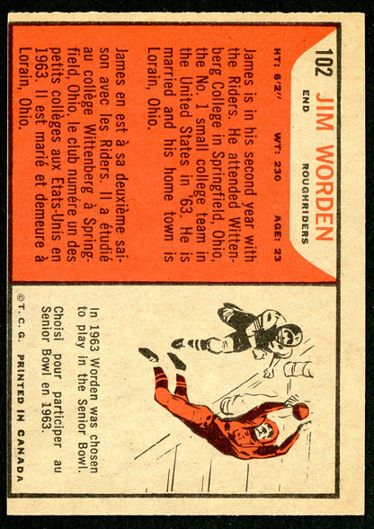 1965 Topps #102 Jim Worden RC