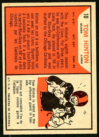 1965 Topps #010 Tom Hinton HOF