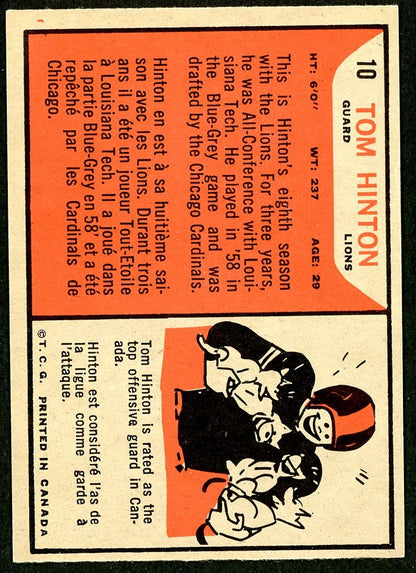 1965 Topps #010 Tom Hinton HOF