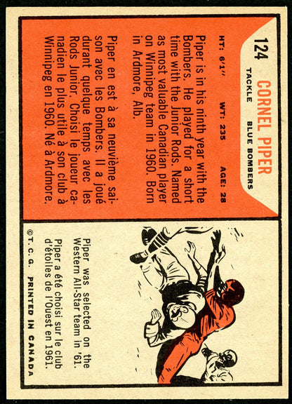 1965 Topps #124 Cornel Piper