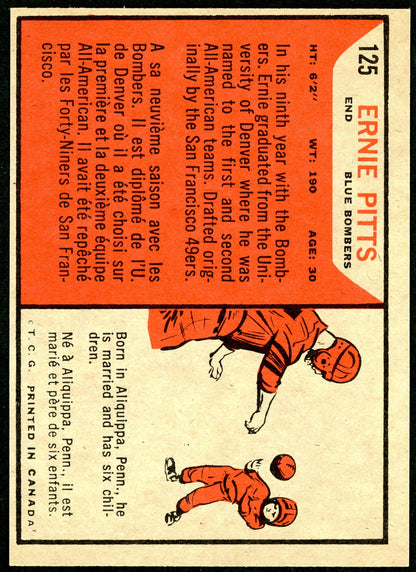 1965 Topps #125 Ernie Pitts HOF